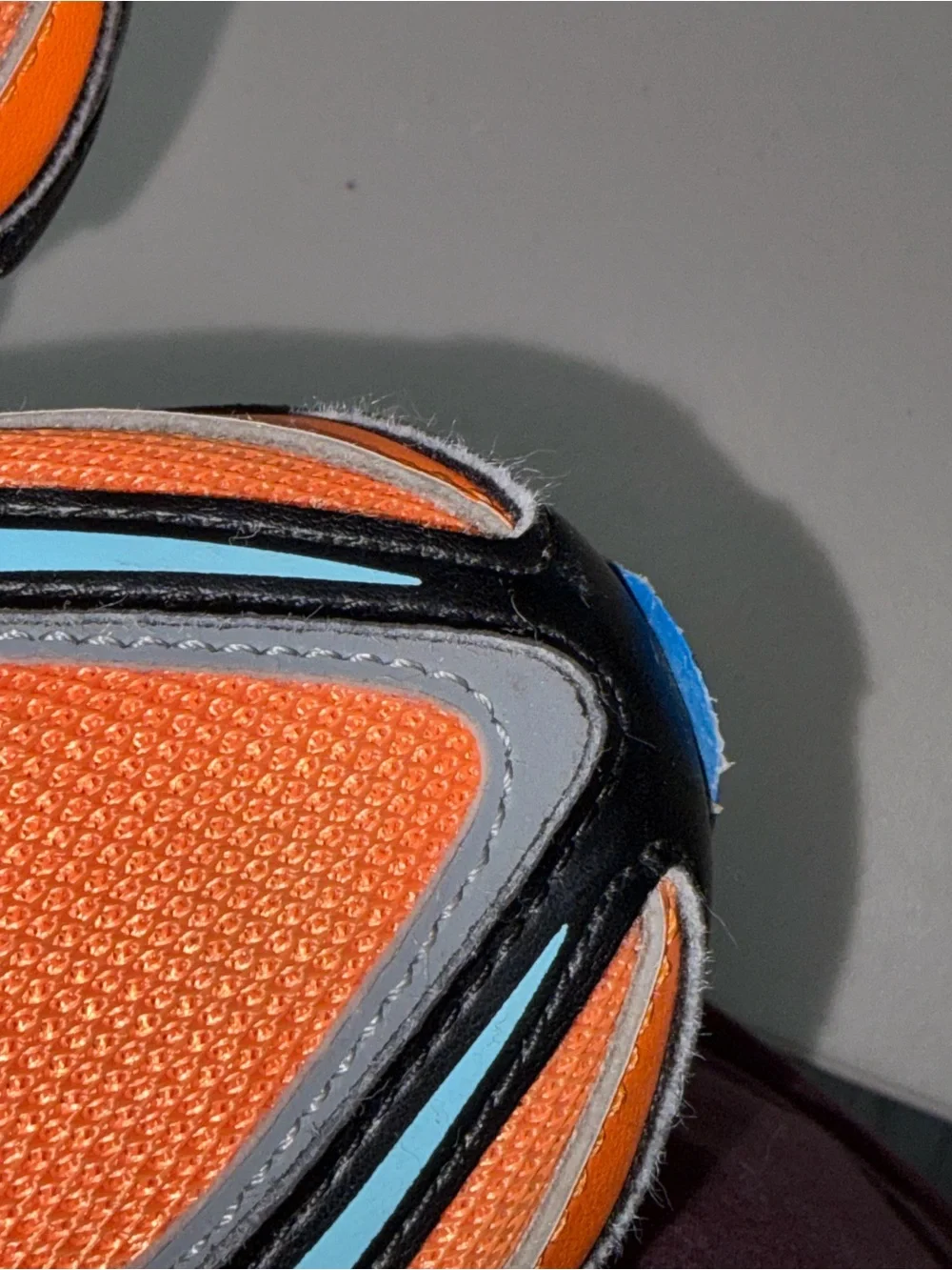 New Balance Kids Bright Orange & Light Blue Athletic Sneakers